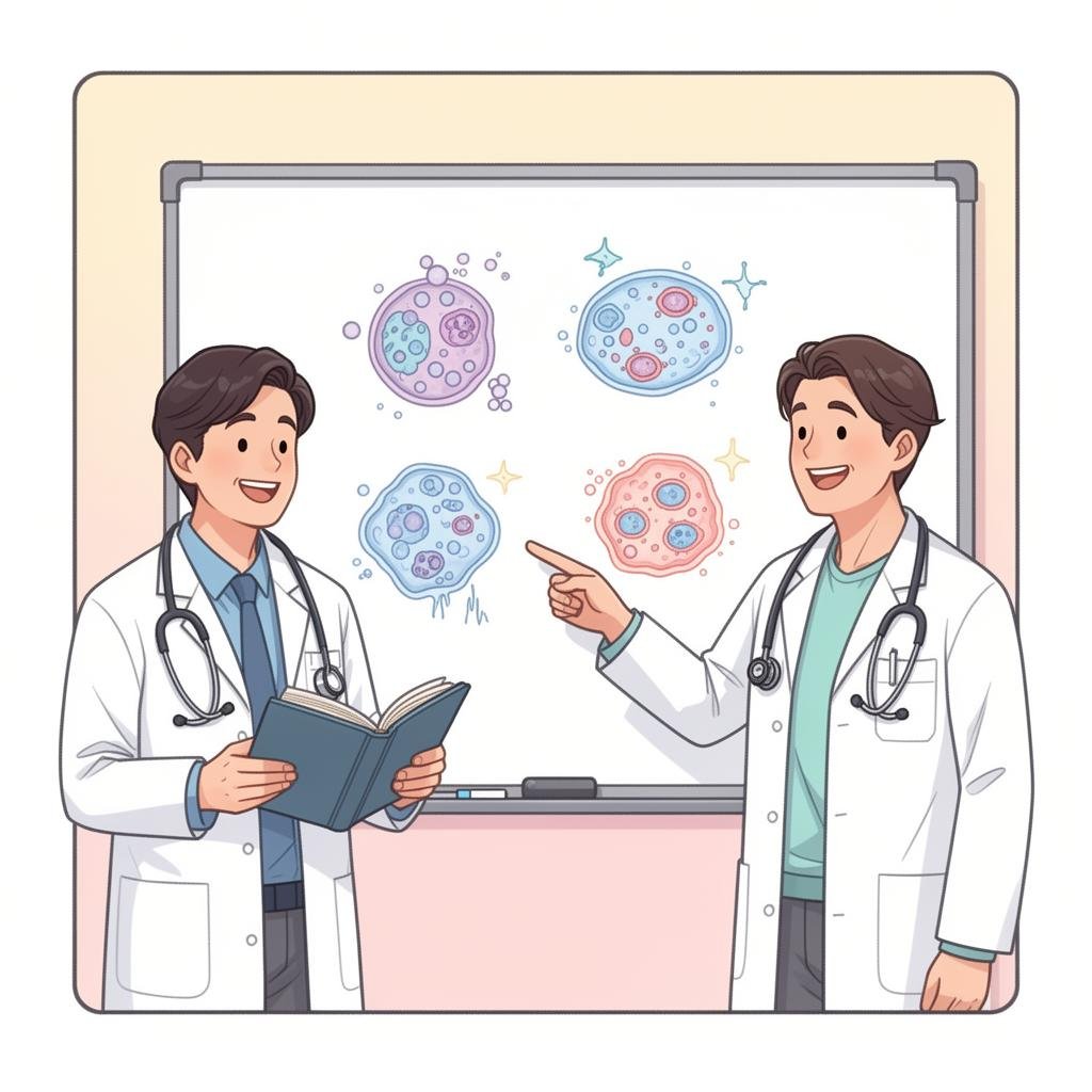 Doctor explaining pathology concepts